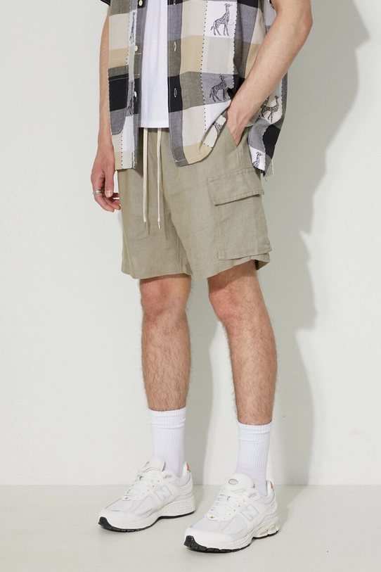 Corridor linen shorts green DS0072.O