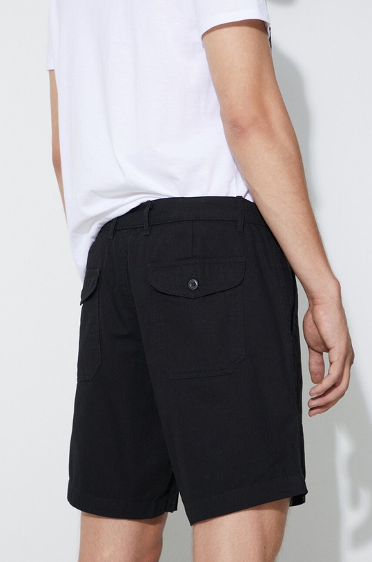 Corridor pantaloni scurți din bumbac negru CS0051.BLK