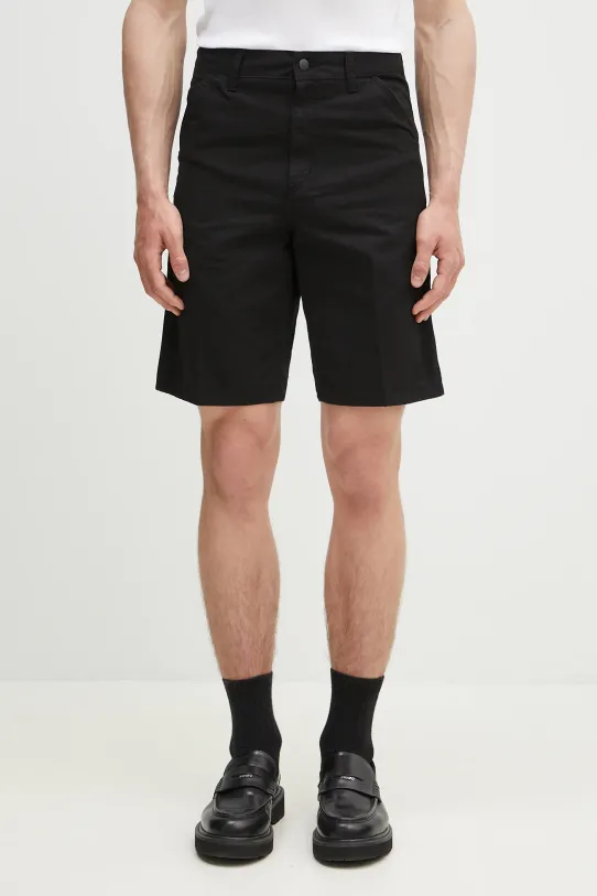 Carhartt WIP pantaloni scurți jeans Single Knee Short uni negru I031504.89GD