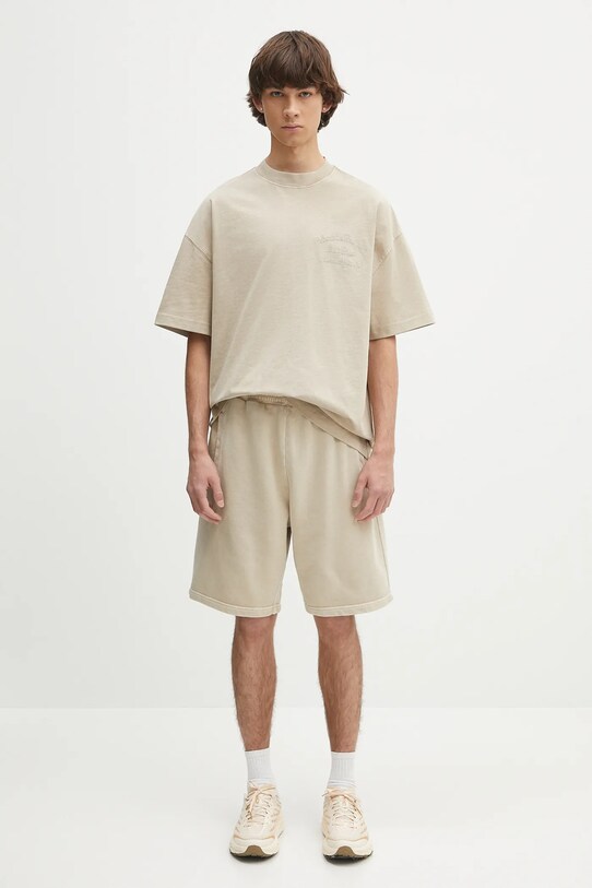 Βαμβακερό σορτσάκι Carhartt WIP Nelson Sweat Short I030130.2LPGD μπεζ