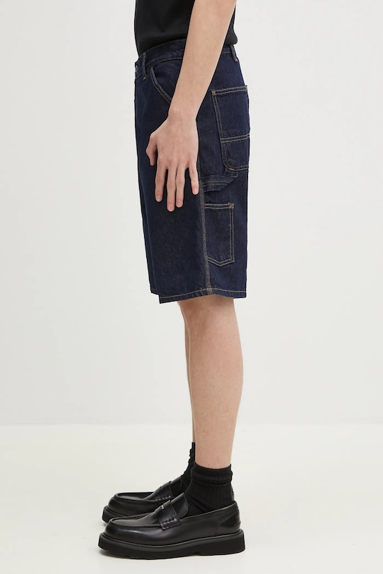 Carhartt WIP denim shorts Single Knee Short I032026.102 navy AA00