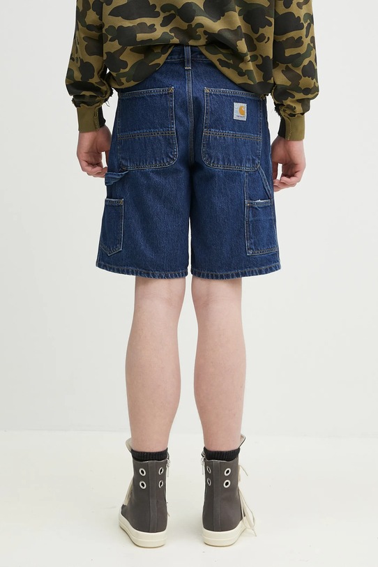 Odzież Carhartt WIP szorty jeansowe Single Knee Short I032026.106 niebieski