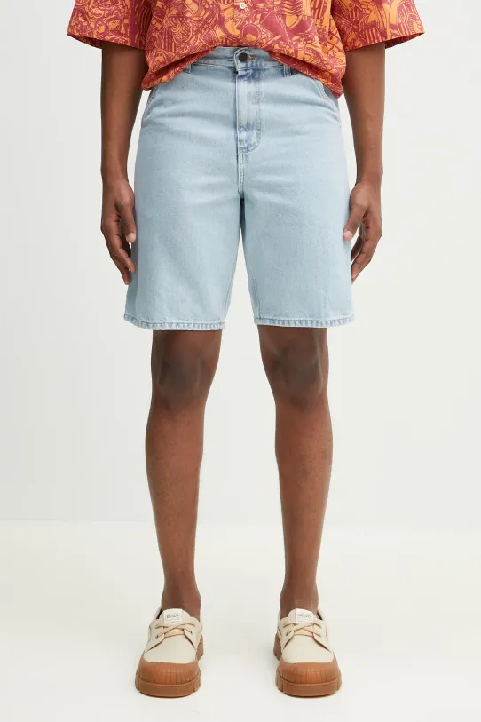 Джинсові шорти Carhartt WIP Single Knee Short гладкий блакитний I032026.01A3