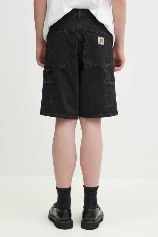 Odzież Carhartt WIP szorty jeansowe Single Knee Short I032026.8906 czarny