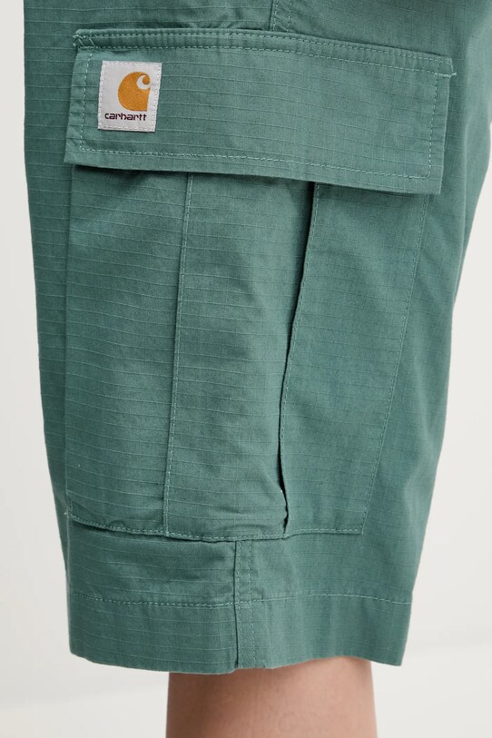 Βαμβακερό σορτσάκι Carhartt WIP Regular Cargo Short πράσινο I028246.2M202