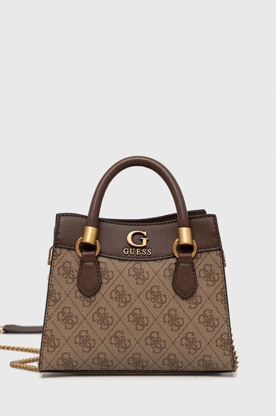 Τσάντα Guess απομίμηση λείου δέρματος καφέ HWSB87.35760