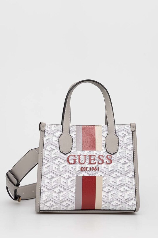 Τσάντα Guess απομίμηση λείου δέρματος λευκό HWSC86.65770