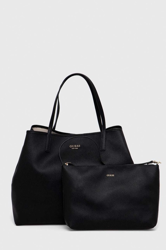 Τσάντα Guess απομίμηση λείου δέρματος μαύρο HWVG69.95270
