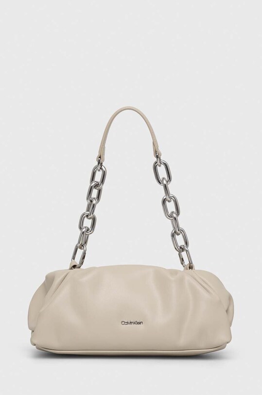 Kabelka Calvin Klein imitácia kože béžová K60K610423.PPYX