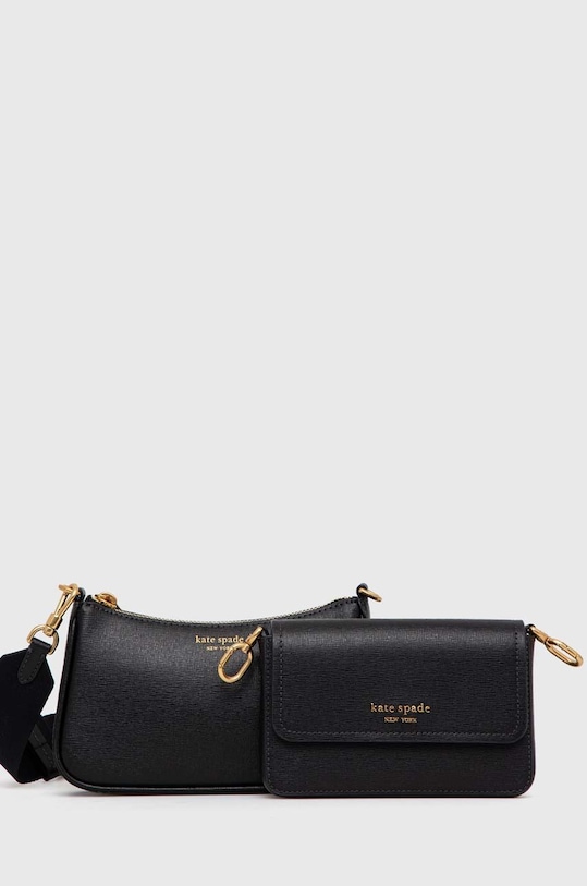 kožená kabelka Kate Spade usňová koža čierna K9997