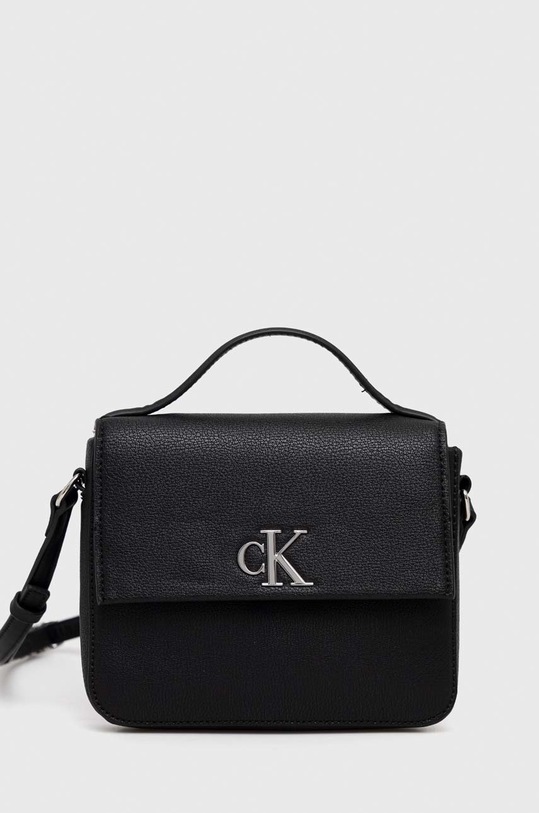 Τσάντα Calvin Klein Jeans απομίμηση λείου δέρματος μαύρο K60K610330.PPYX