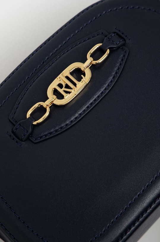 Akcesoria Lauren Ralph Lauren torebka skórzana 431876412 granatowy
