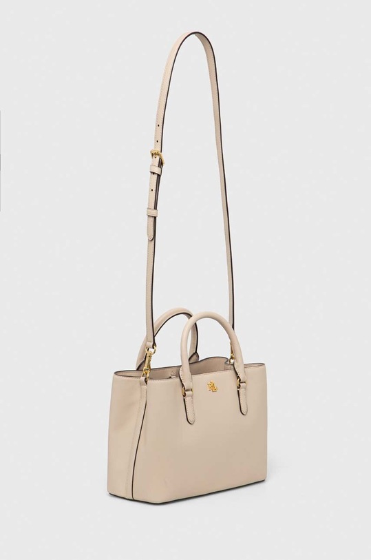 Lauren Ralph Lauren torebka skórzana 431876725 beżowy AW24