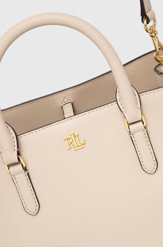 Lauren Ralph Lauren torebka skórzana beżowy 431876725
