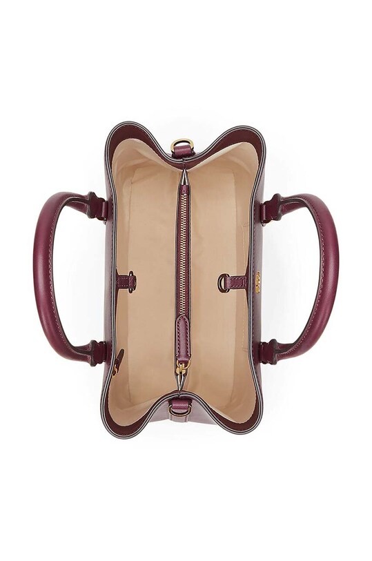 Usnjena torbica Lauren Ralph Lauren bordo 431876725