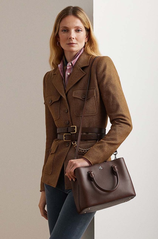 Usnjena torbica Lauren Ralph Lauren 431876725