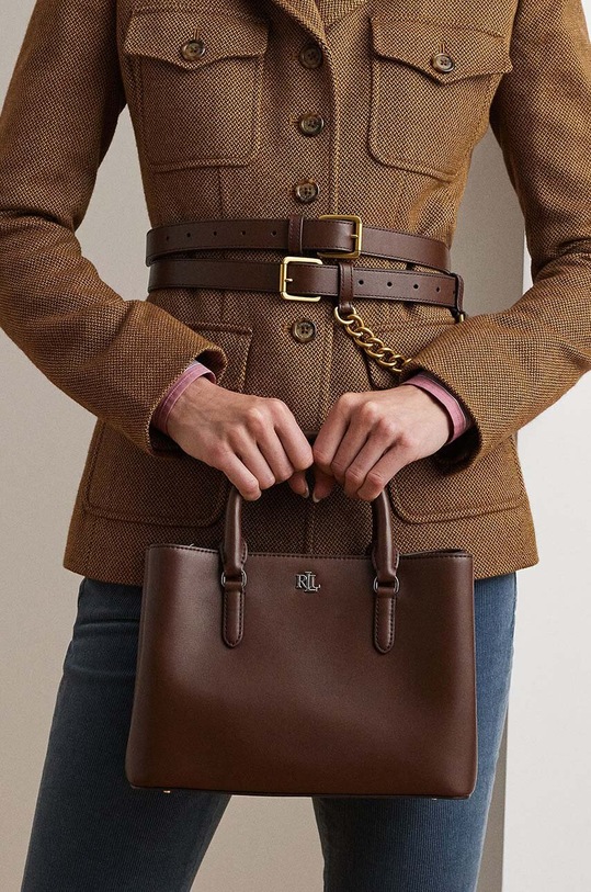 Usnjena torbica Lauren Ralph Lauren 431876725