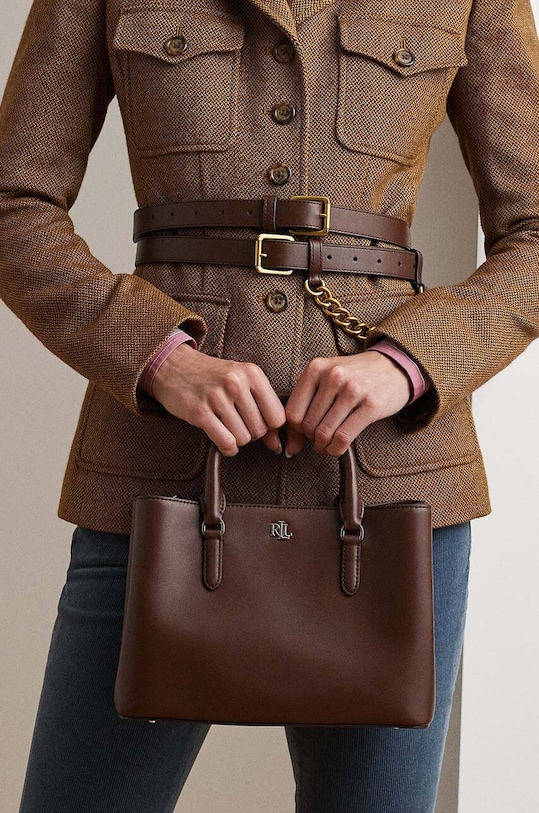 Usnjena torbica Lauren Ralph Lauren 431876725