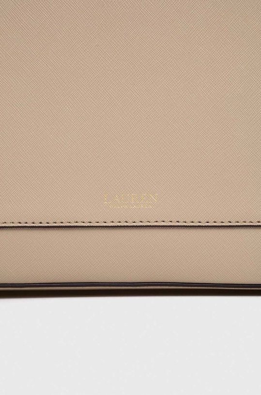 Δερμάτινη τσάντα Lauren Ralph Lauren μπεζ 431898556