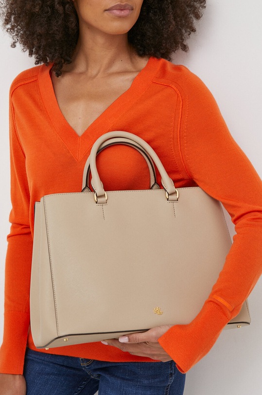 Δερμάτινη τσάντα Lauren Ralph Lauren 431898556