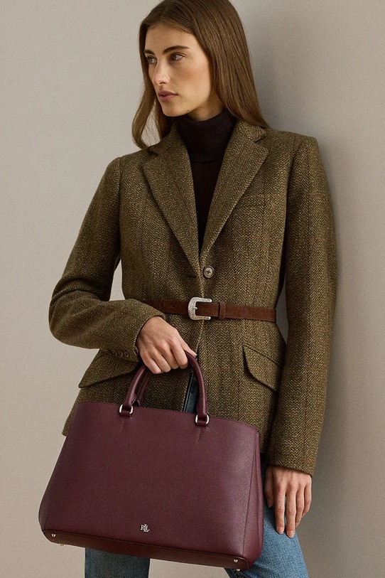 Usnjena torbica Lauren Ralph Lauren 431898556