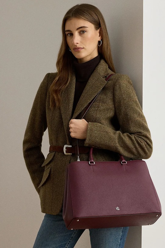 Usnjena torbica Lauren Ralph Lauren 431898556