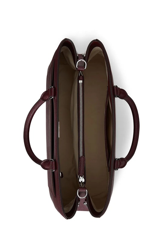 Usnjena torbica Lauren Ralph Lauren bordo 431898556