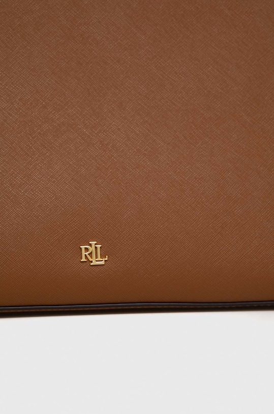 Kožená kabelka Lauren Ralph Lauren hnědá 431898556