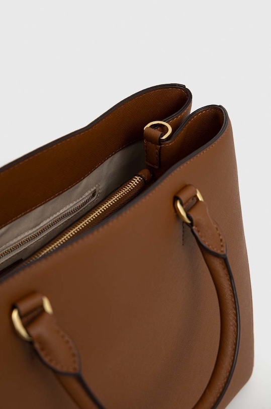 Kožená kabelka Lauren Ralph Lauren 431898556 hnědá