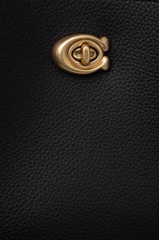 Δερμάτινη τσάντα Coach μαύρο C3916