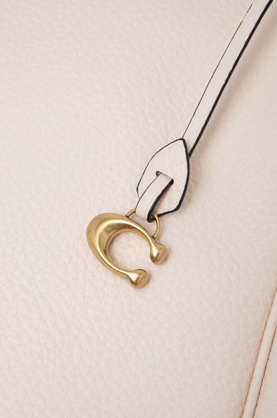 Coach torebka skórzana Cary Shoulder beżowy CC435