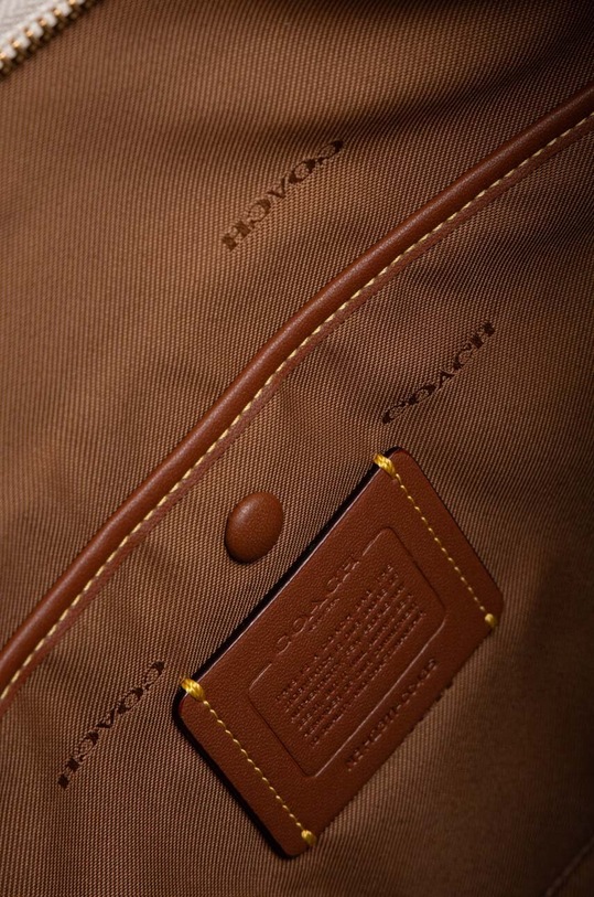 Coach torebka skórzana Cary Shoulder CC435 beżowy