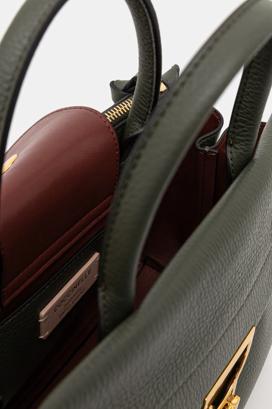 Kožená kabelka Coccinelle E1.MD5.18.01.01 zelená