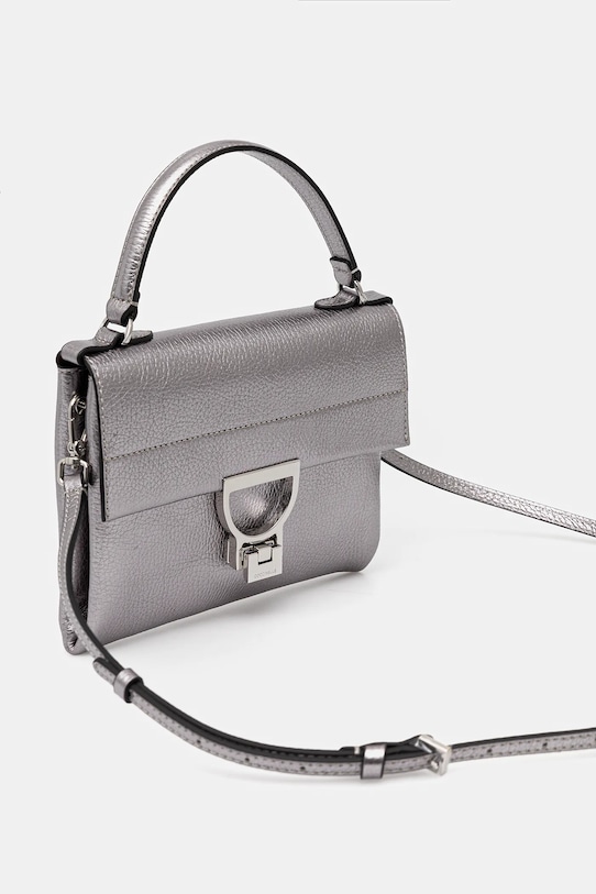 Coccinelle geantă de piele Arlettis E1.MD5.19.03.01 argintiu SS25