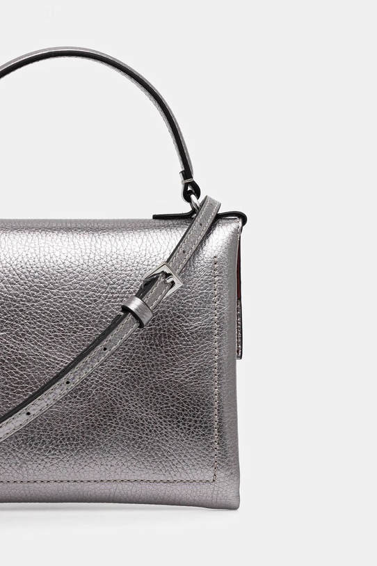 Accesorii Coccinelle geantă de piele Arlettis E1.MD5.19.03.01 argintiu