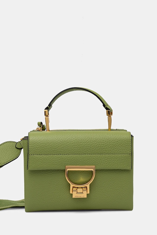 Kožna torba Coccinelle Arlettis bez uzorka zelena E1.ND8.55.B7.01