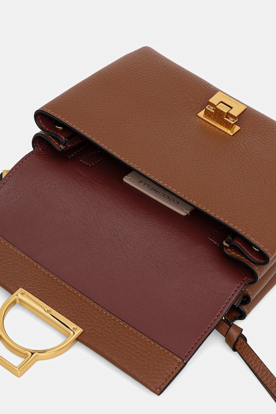 Δερμάτινη τσάντα Coccinelle Arlettis E1.ND8.55.B7.01 καφέ