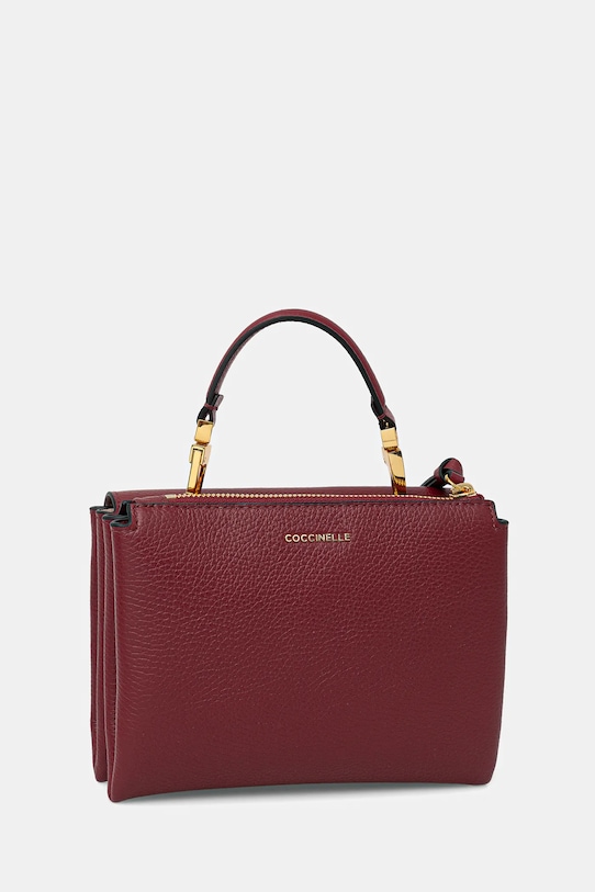 Accesorii Coccinelle geantă de piele Arlettis E1.ND8.55.B7.01 burgundia