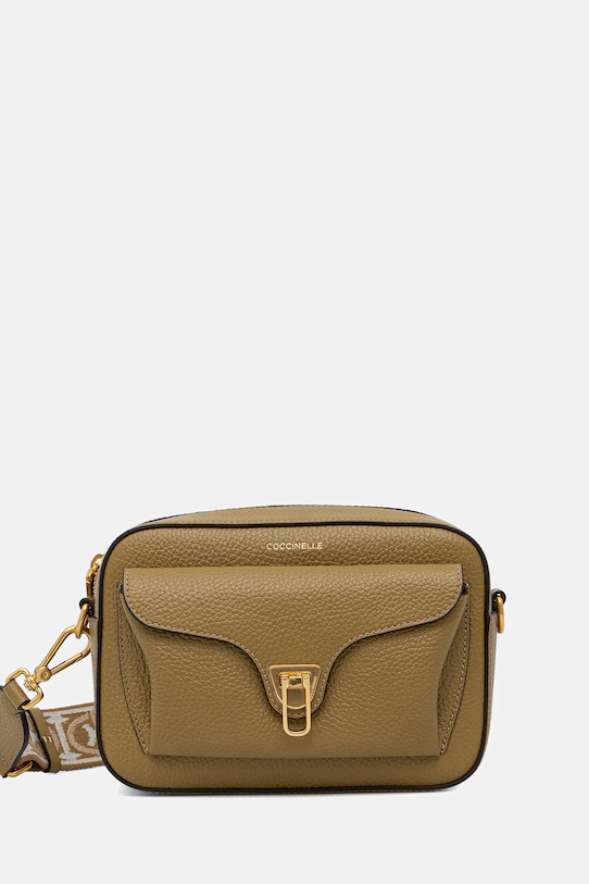 Coccinelle torebka skórzana skóra licowa zielony E1.NOF.15.02.01