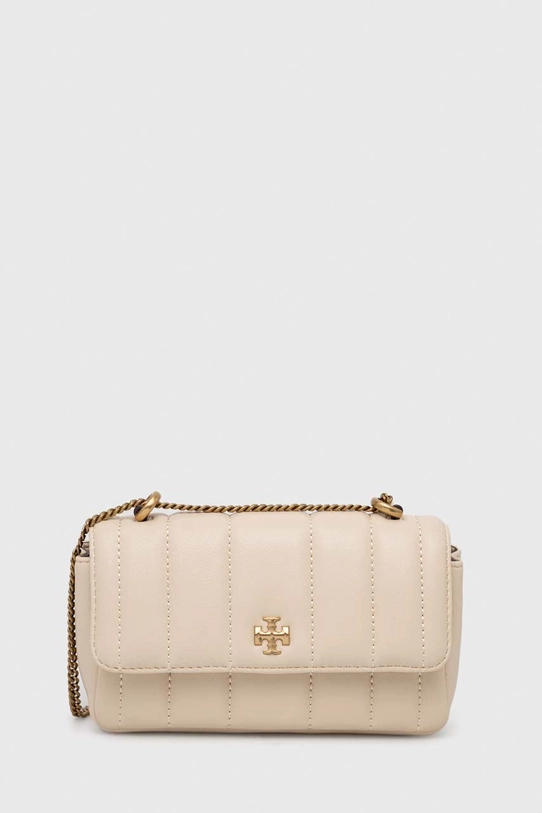 Tory Burch torebka skórzana Kira Mini Flap skóra licowa beżowy 142567.724