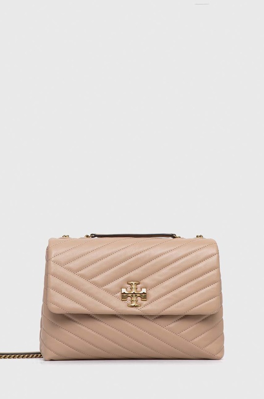 kožená kabelka Tory Burch přírodní kůže béžová 90446.288