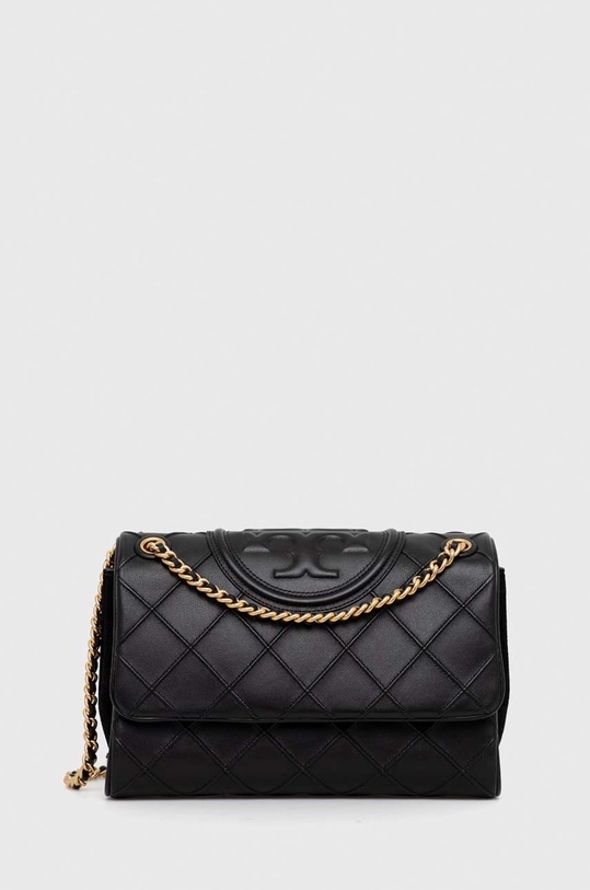 Tory Burch torebka skórzana Fleming Soft Convertible skóra licowa czarny 137301.001