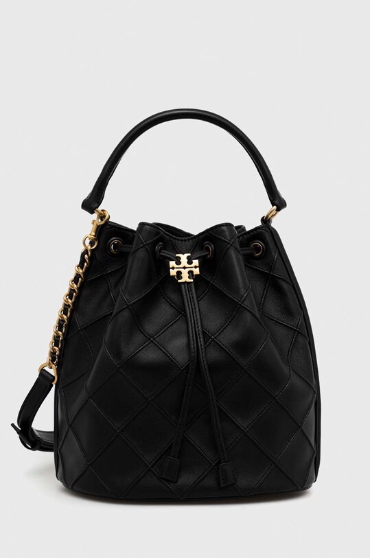Kožená kabelka Tory Burch přírodní kůže černá 142564.001