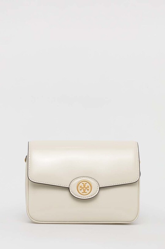 Шкіряна сумочка Tory Burch лицьова шкіра бежевий 143122.704