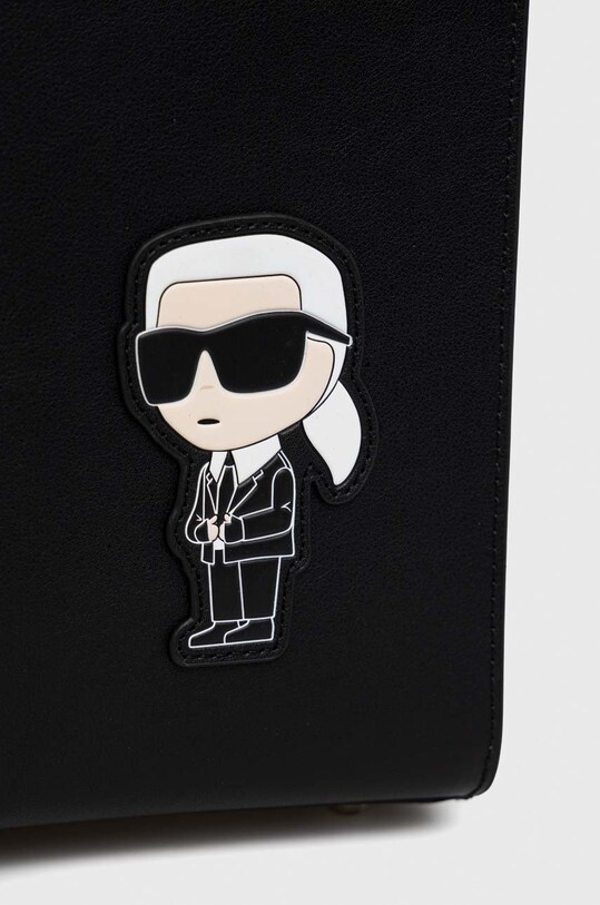 Кожена чанта Karl Lagerfeld черен 230W3039