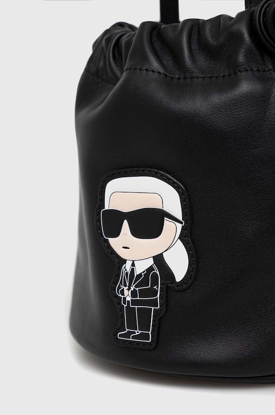 Karl Lagerfeld torebka skórzana czarny 230W3043