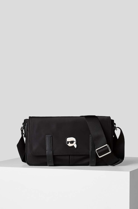 Karl Lagerfeld torebka K/IKONIK 2.0 NYLON BAGUETTE tekstylny czarny 230W3047