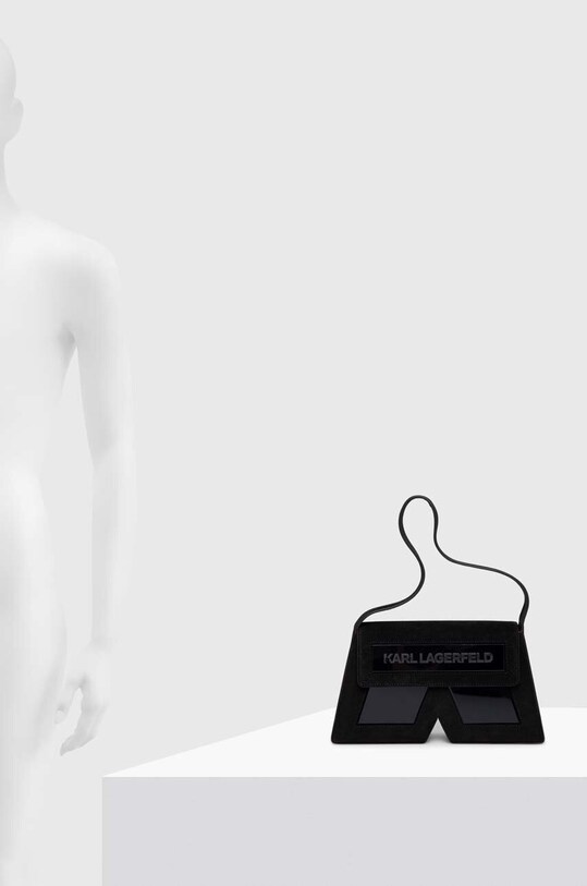 Karl Lagerfeld geanta de mana din piele intoarsa 230W3177