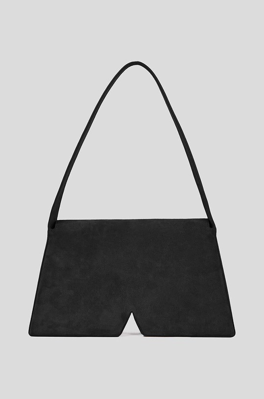 Semišová kabelka Karl Lagerfeld čierna 230W3177