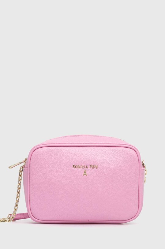 Patrizia Pepe torebka skórzana skóra licowa różowy CB0071.L001